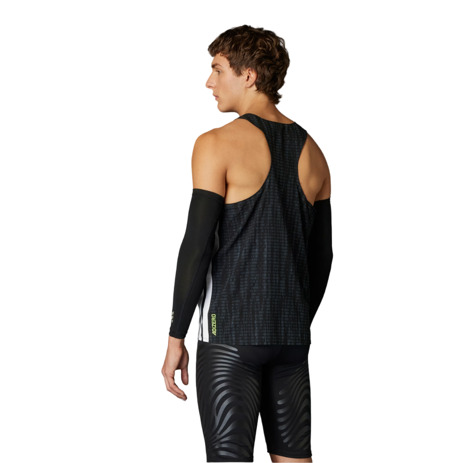 adidas Men's Adizero Running Tank Top in Carbon/Black SS26