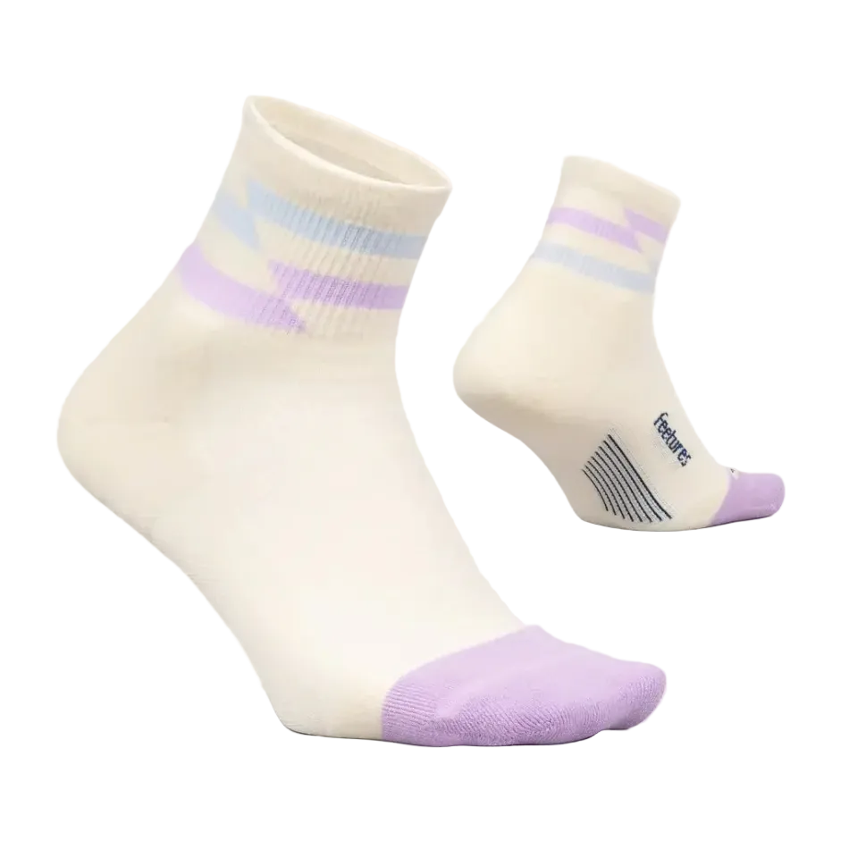 Feetures Unisex Elite Max Cushion Quarter Socks in Soft Track AW26