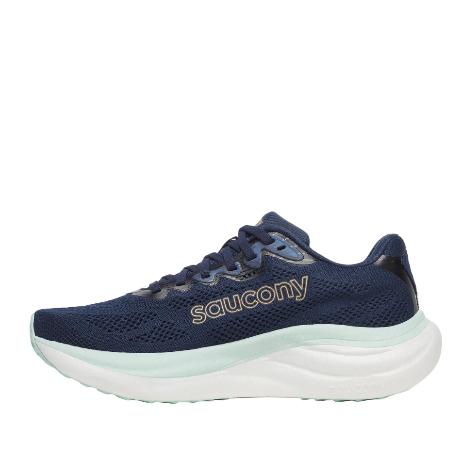 Saucony Women's Ride 19 Running Shoes in Navy/Aqua SS26