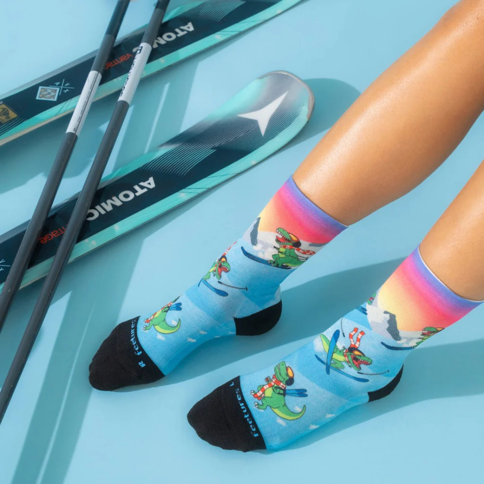 Feetures Limited Edition Elite Light Cushion Mini Crew in Ski Rex