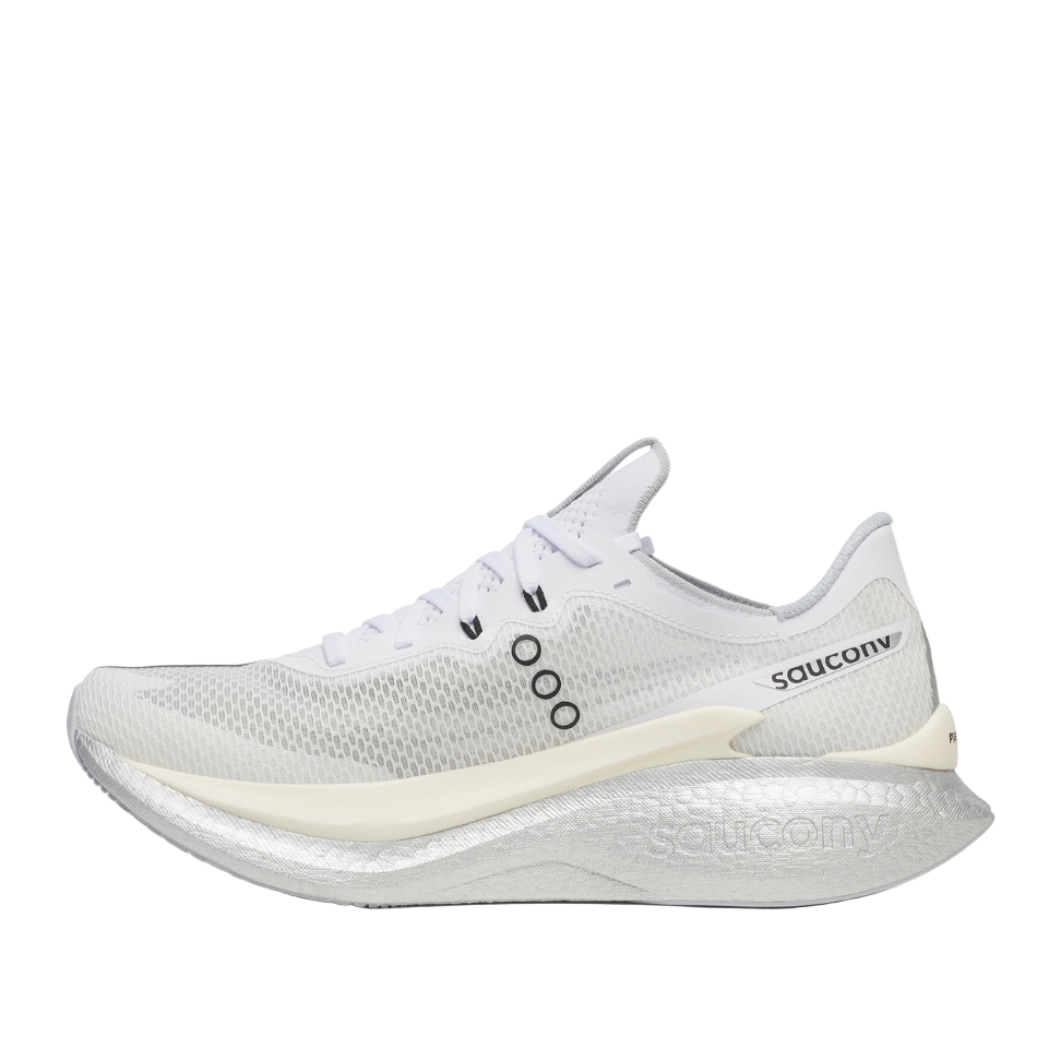 Saucony Men's Endorphin Pro 5 Running Shoes in White/Black SS26