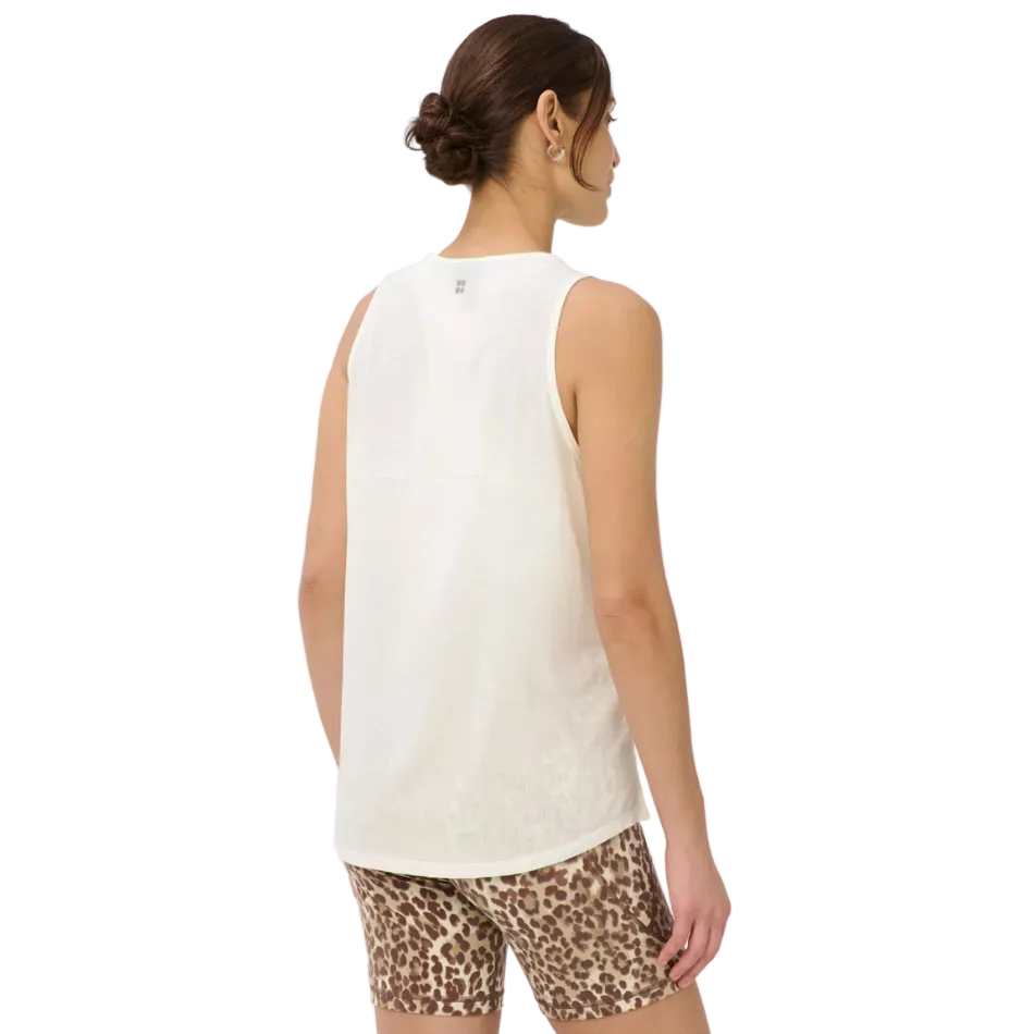 Sweaty Betty Ultimate Train Perforated Vest in Dove White AW26
