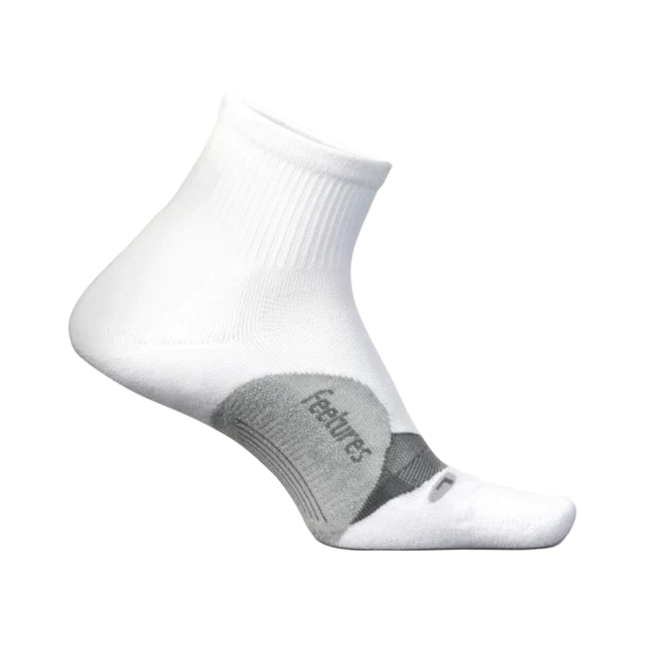 Feetures Elite Light Cushion Quarter Sock in White AW25