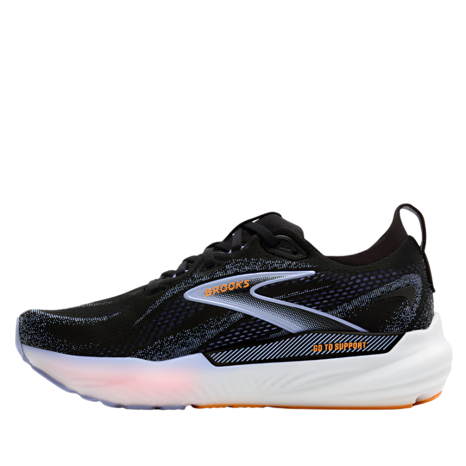 Brooks Women's Glycerin GTS 22 Running Shoes in Black/Blue Heron/Orange AW25