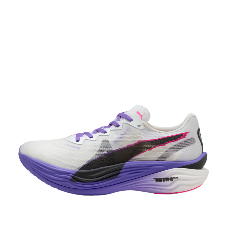 PUMA Men's Deviate NITRO Elite 3 DIGITOKYO Running Shoes in PUMA White/Dark Amethyst AW25