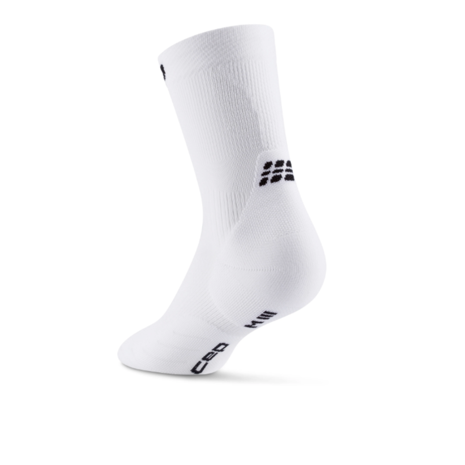 CEP Men's Core Run 5.0 Mid Cut Sock in White
