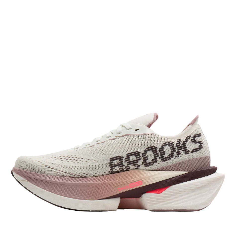 Brooks Women's Hyperion Max 4 Running Shoes in Coconut/Raisin/Pink AW26