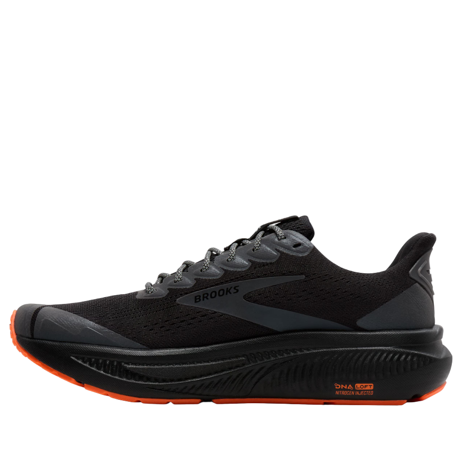 Brooks Men's Ghost 17 Running Shoes in Black/Orange AW25