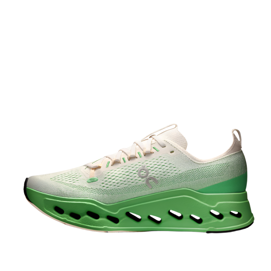 On Men's Cloudsurfer Max Running Shoes in Ivory/Honeydew AW25