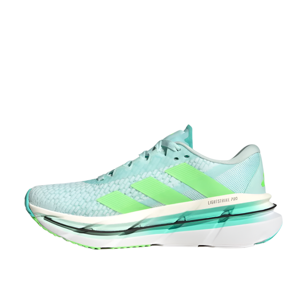 Adidas Women's Adistar BYD Running Shoes in Halo Mint/Lime Burst/Flash Aqua AW25