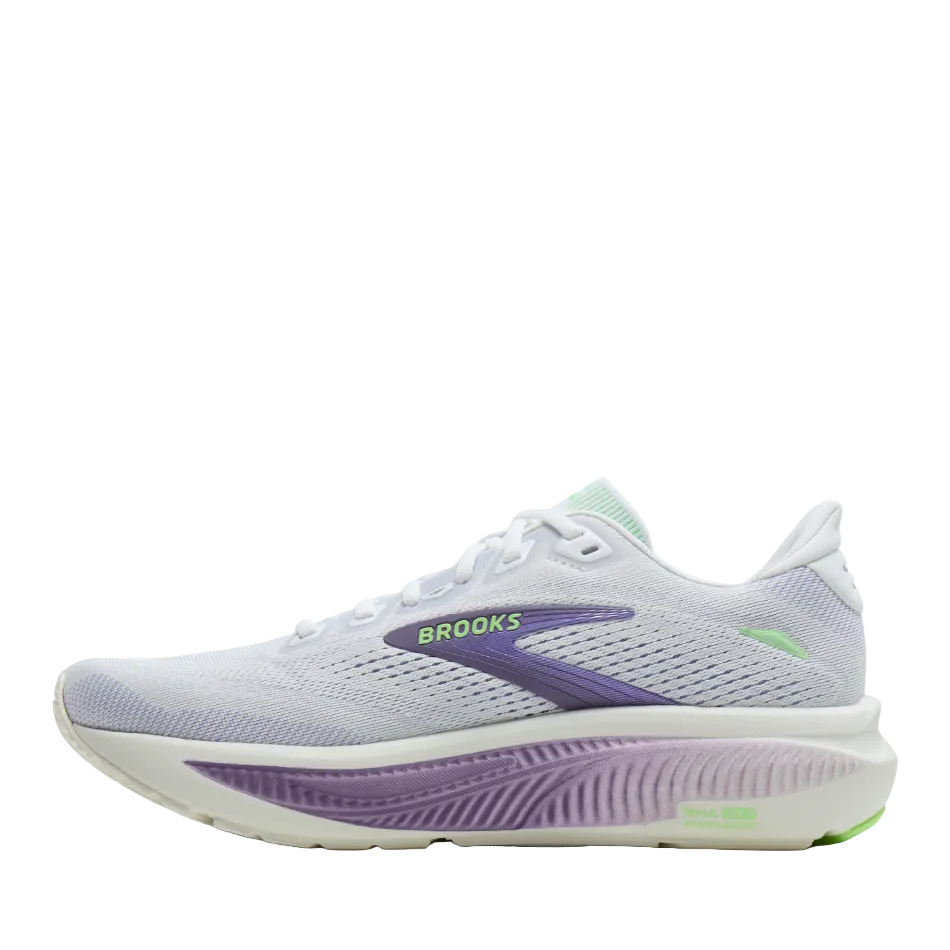 Brooks Women's Ghost 18 Running Shoes in White/Purple Hebe/Green AW26