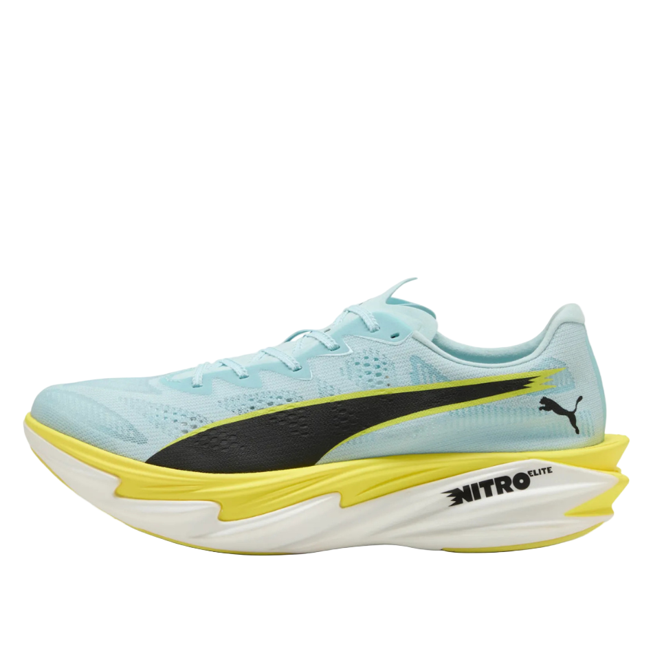 Puma Men's Deviate NITRO Elite 4 Running Shoes in Fresh Water/Lemon Crush SS26
