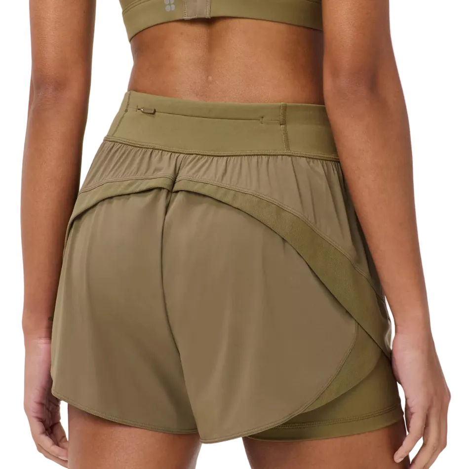 Sweaty Betty Tempo Run Shorts in Khaki Brown AW26