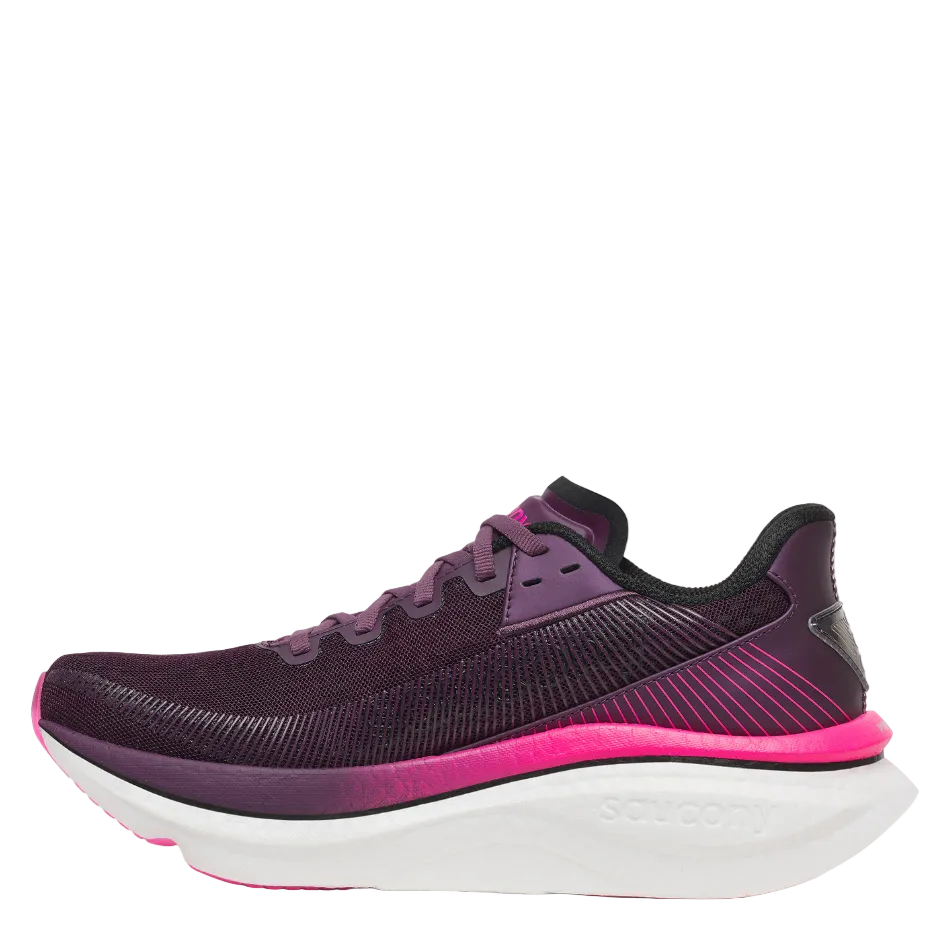 Saucony Women's Endorphin Azura Running Shoes in Eggplant/Shock AW26