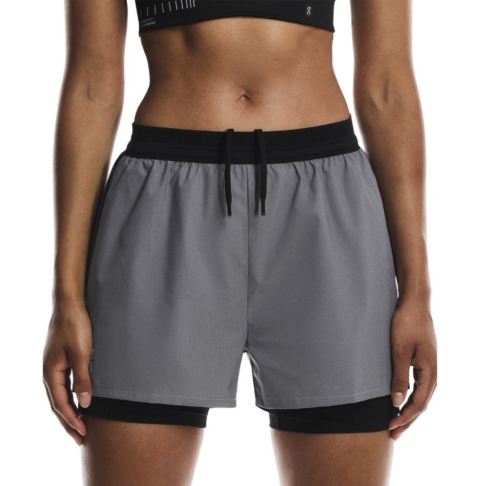 On Women's Performance Shorts Lumos in Eclipse/Black AW25