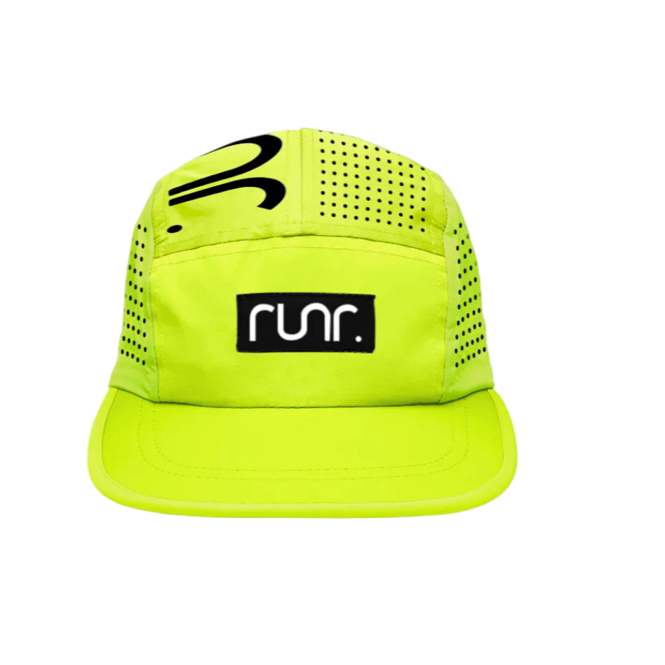 Runr Lumos Reflective Technical Running Hat in Electric Yellow AW25