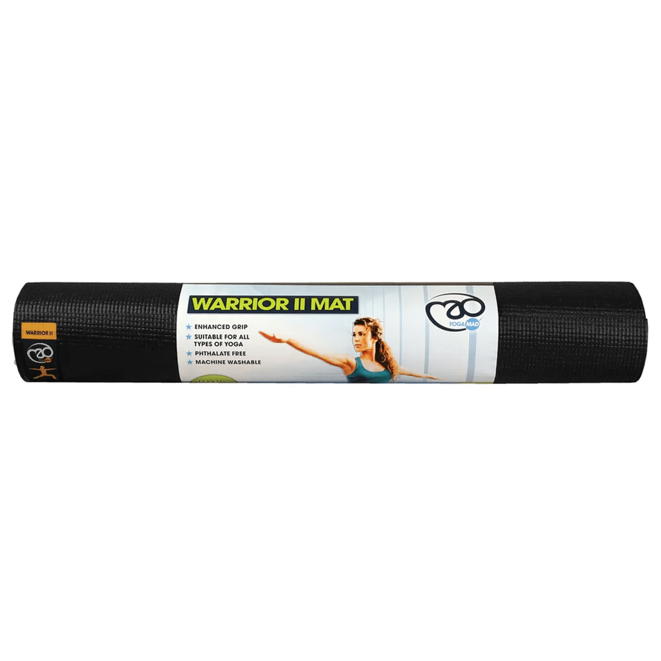 Fitness Mad Accessories Fitness Mad Warrior Yoga Mat Black 4mm - Up and Running