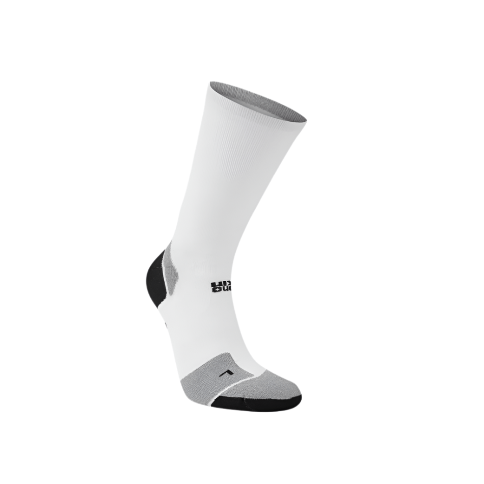Hilly Accessories Hilly Marathon Fresh Crew Min Running Socks in White/Grey SS25 - Up and Running