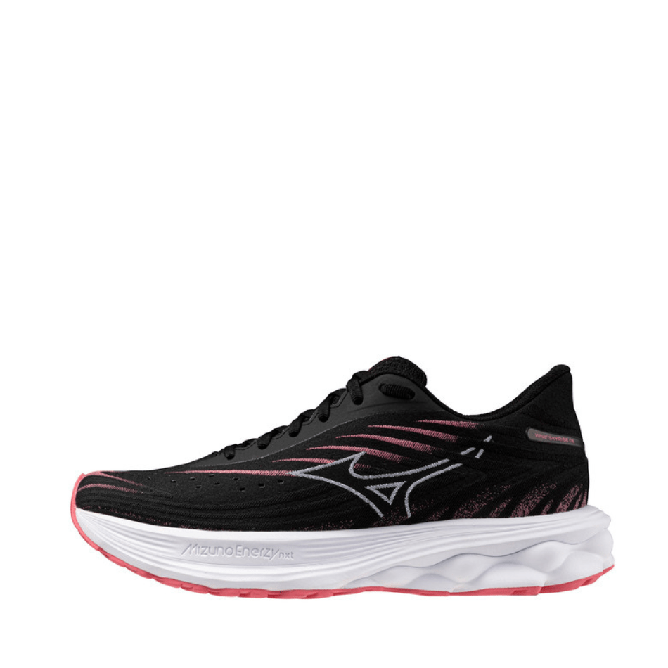 Mizuno Shoes Mizuno Women's Wave Skyrise 6 Running Shoes in Black/Camellia Rose SS25 - Up and Running
