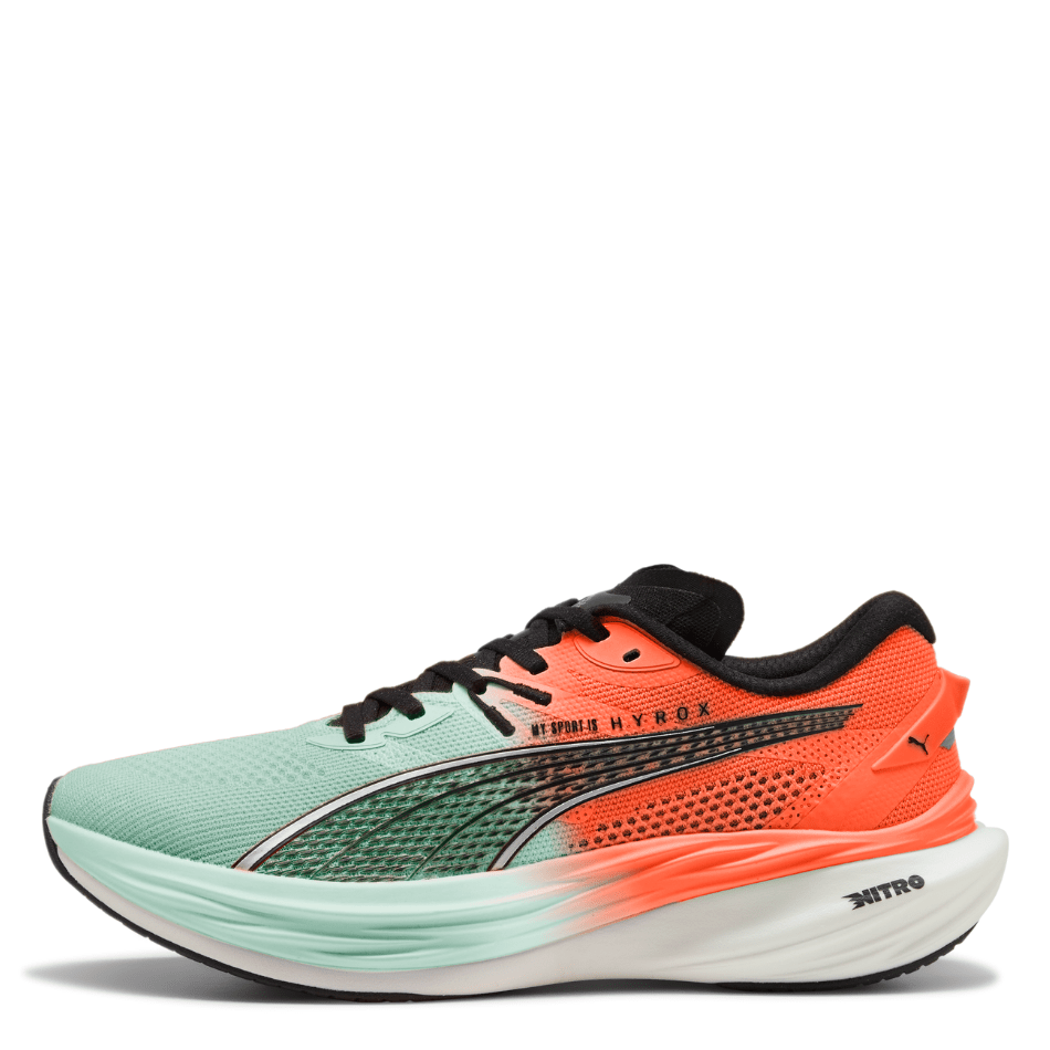 PUMA Shoes Puma Men's Deviate NITRO 3 Hyrox Running Shoes in Glowing Red/Mint Melt AW25 - Up and Running