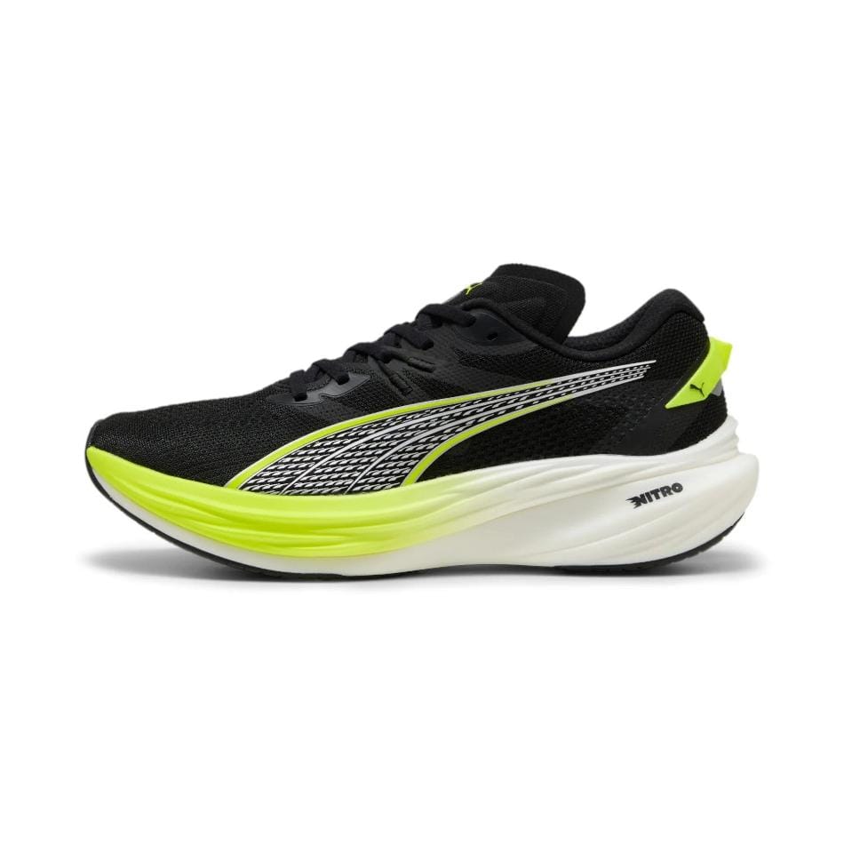 PUMA Shoes Puma Men's Deviate Nitro 3 Running Shoes in PUMA Black/Yellow Alert SS25 - Up and Running