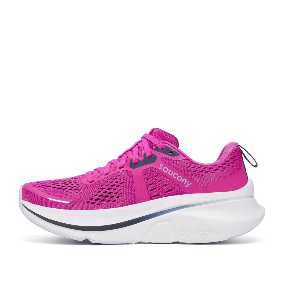 Saucony Shoes Saucony Women's Guide 18 Running Shoes in Fuchsia/Navy SS25 - Up and Running