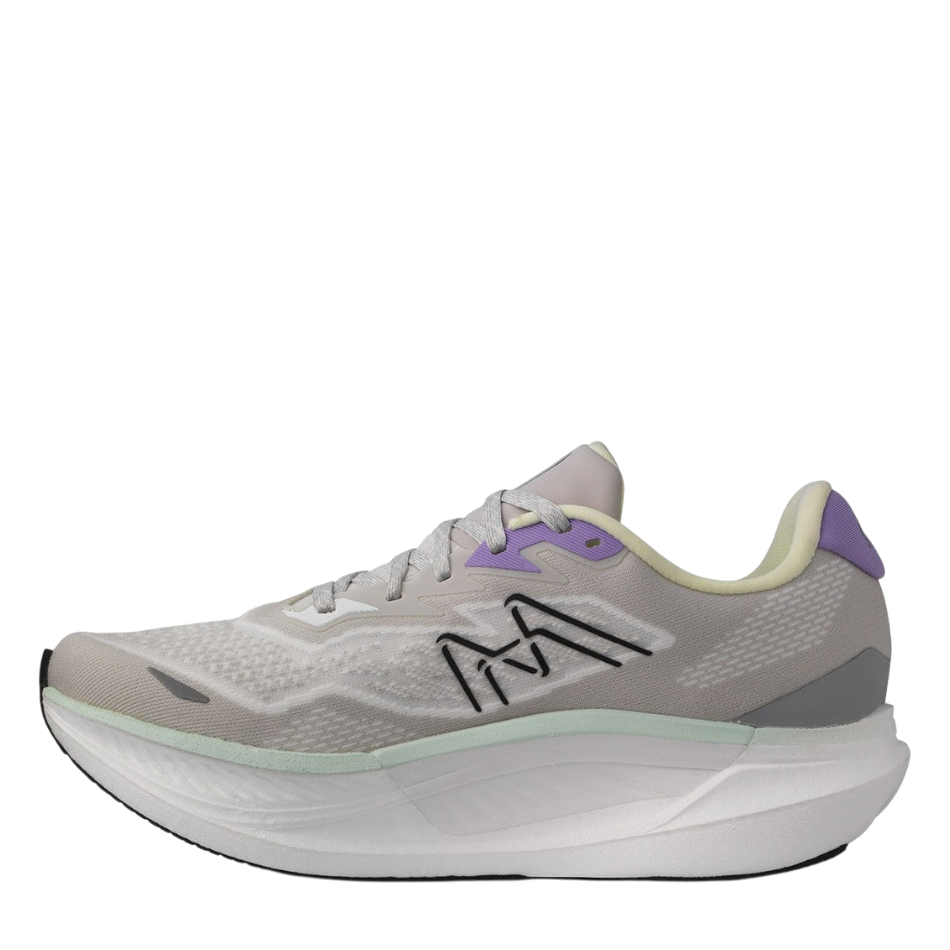 Up & Running Karhu Women's Fusion 5.0 running shoes in Antarctica grey and lime cream with breathable mesh upper