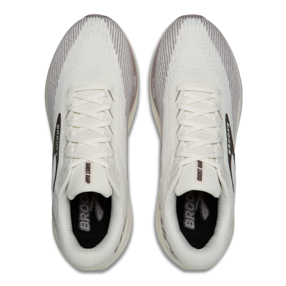 Brooks Men's Ghost Amp Running Shoes in Coconut/Purple Dove/Raisin AW26