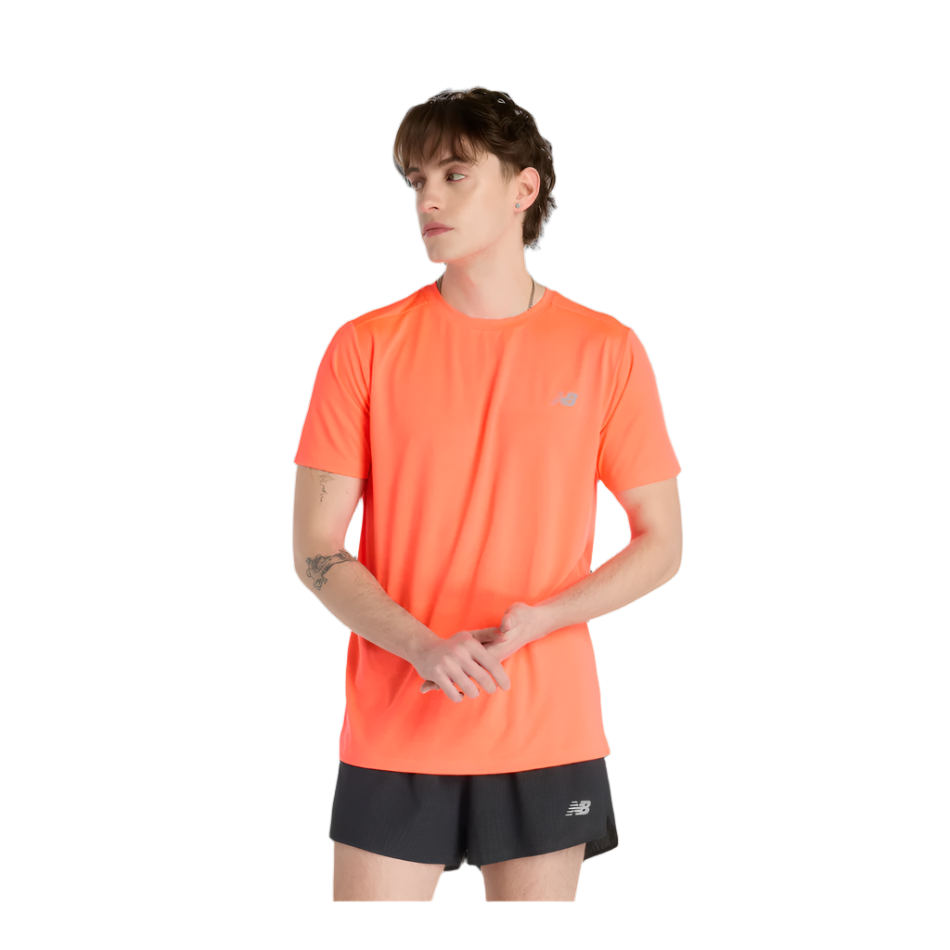 New Balance Men's Sport Essentials Short Sleeved Tee in Urgent Red AW25