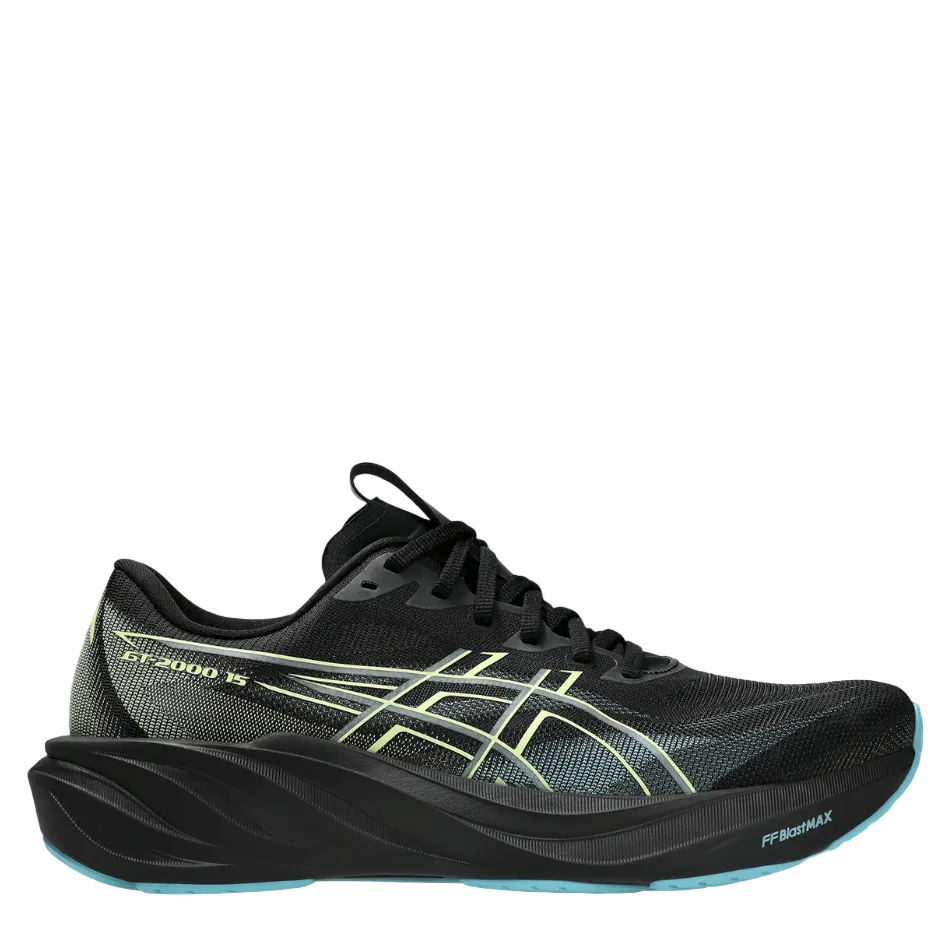 ASICS Men's GT-2000 v15 Running Shoes in Black/Energy Aqua AW26