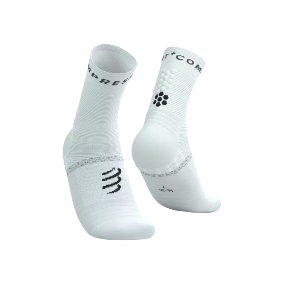 Compressport Unisex Pro Marathon Running Socks V2.0 in White/Black