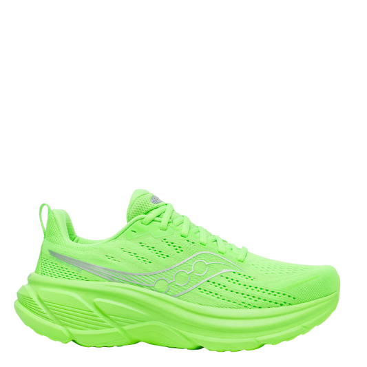Saucony Men's Hurricane 25 Running Shoes in Silver/Slime SS26