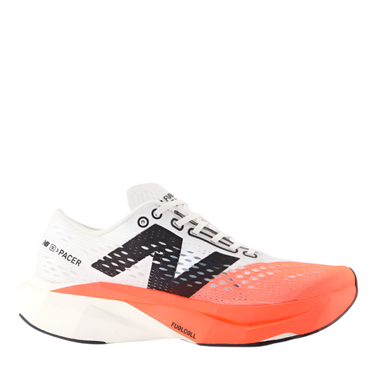 New Balance Women's Fuelcell Supercomp Pacer V2 Running Shoes in Urgent Red/White/Silver Metallic AW25