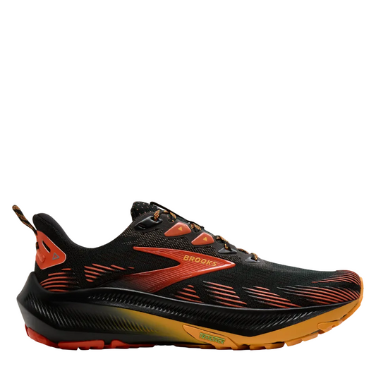 Brooks Men's Ghost Trail Running Shoes in Black/Red/Orange AW26