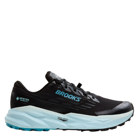 Brooks Women's Cascadia 19 GTX Trail Running Shoes in Black/Ebony/Blue Flower AW25