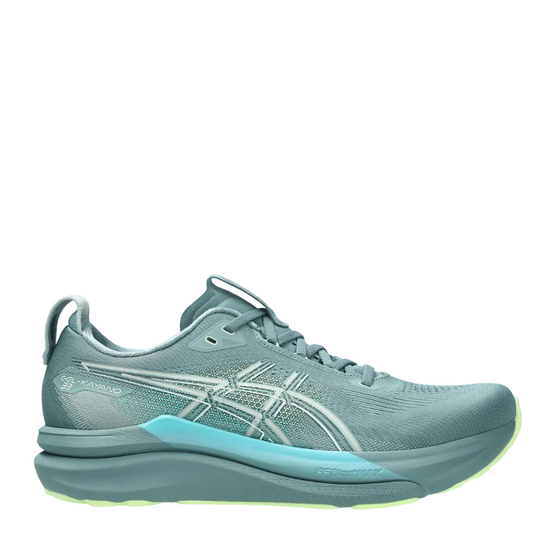 ASICS Men's GEL-KAYANO 33 Running Shoes in Foggy Teal/Illuminate Yellow AW26
