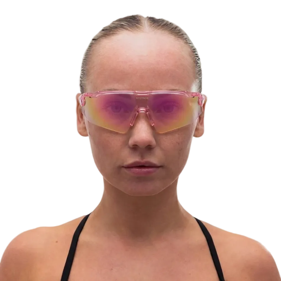 Hystride Unisex Speed Pro Sunglasses in Clear Pink