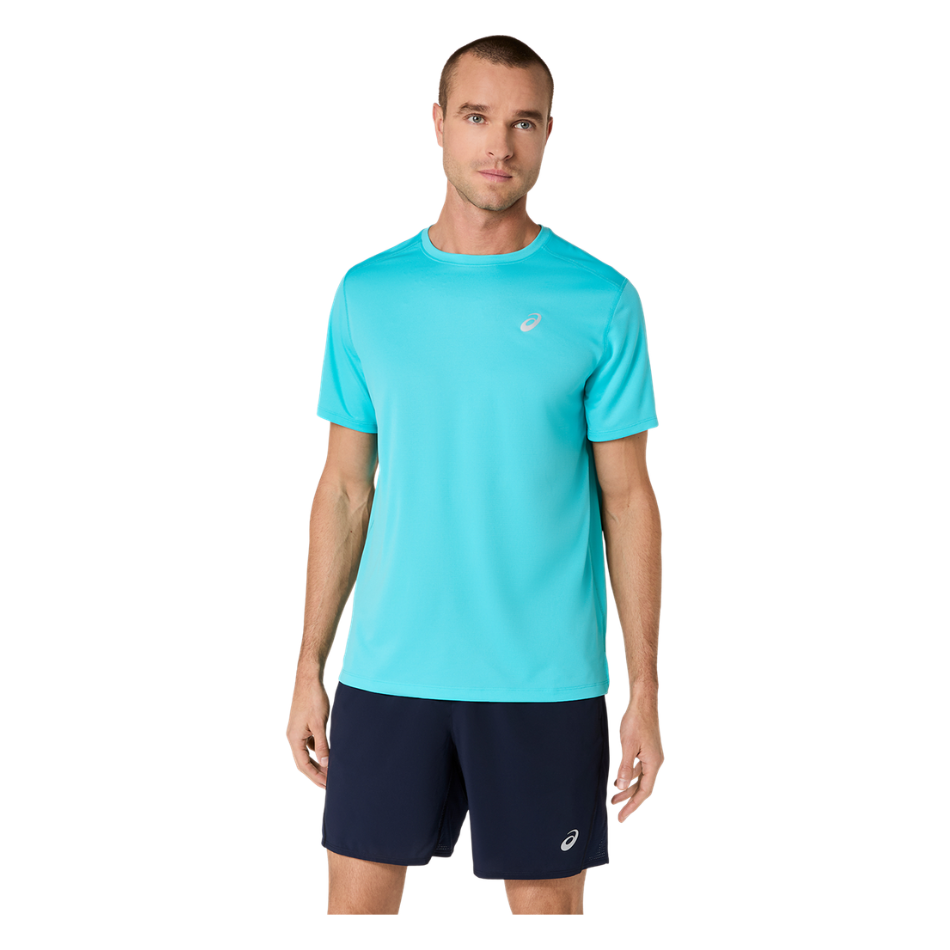 ASICS Men's Core Short Sleeved Top in Energy Aqua AW26
