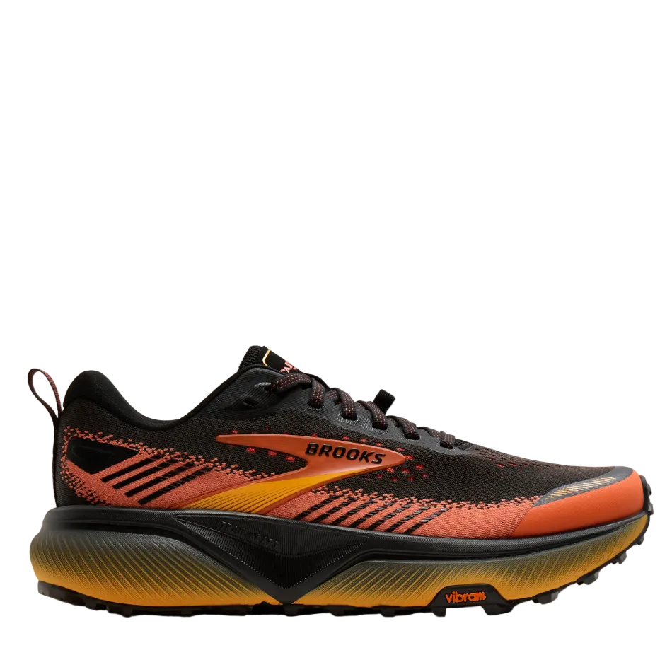 Brooks Men's Cascadia 20 Trail Running Shoes in Black/Tigerlily/Orange AW26