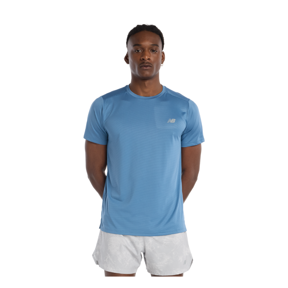 New Balance Men's Sport Essentials Short Sleeved Tee in Blue AW25