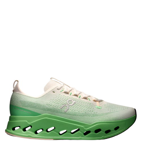 On Men's Cloudsurfer Max Running Shoes in Ivory/Honeydew AW25