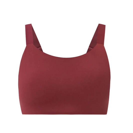 Sweaty Betty Runners High Sports Bra in Merlot Red AW26