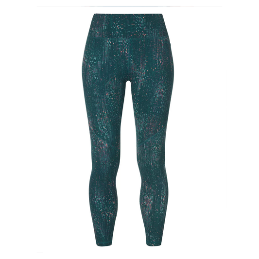 Sweaty Betty Power 7/8 Workout Leggings in Green Code Print SS26