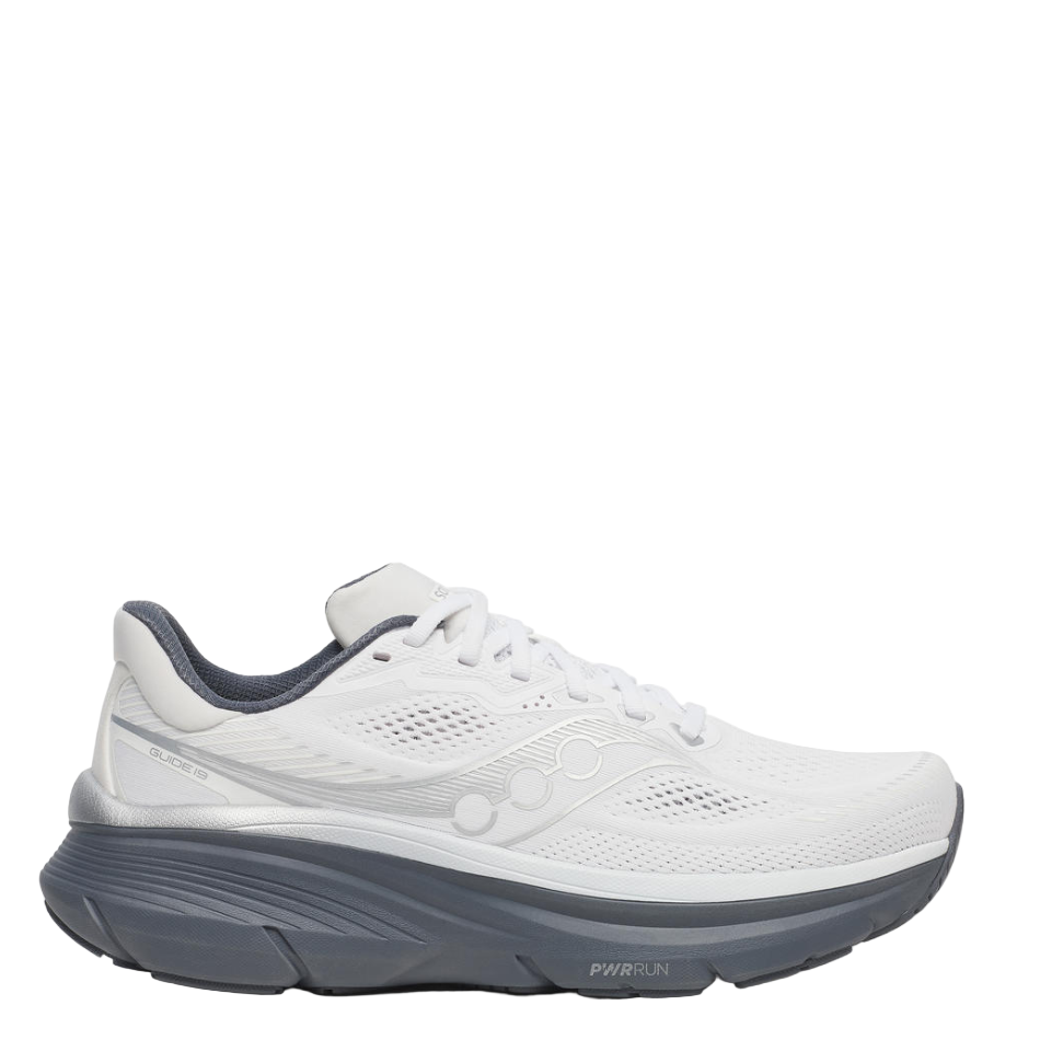 Saucony Men's Guide 19 Running Shoes in White/Shadow SS26