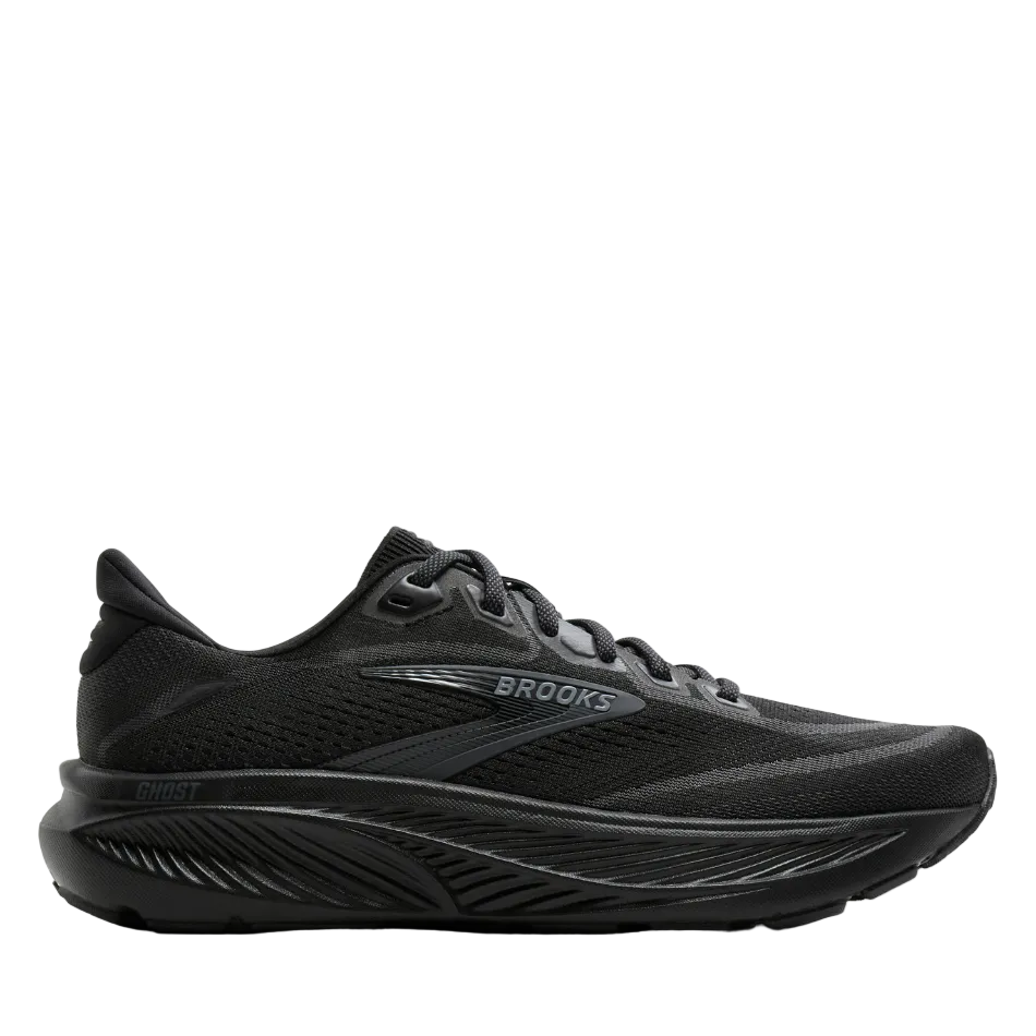 Brooks Men's Ghost 18 Running Shoes in Black/Black/Ebony AW26