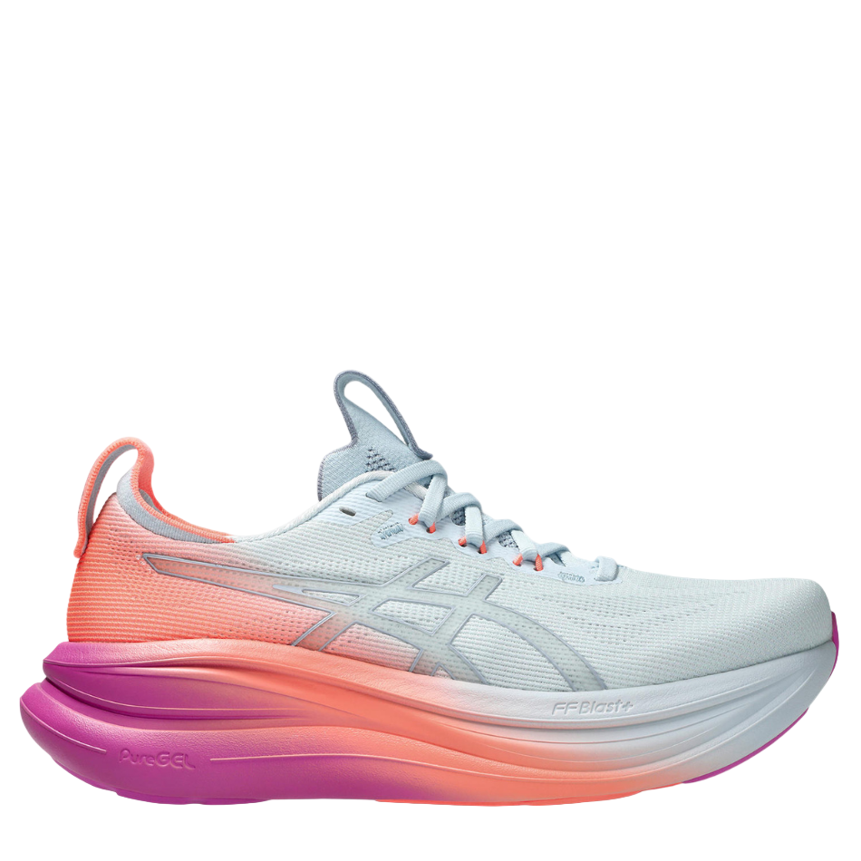 ASICS Women's GEL-NIMBUS 28 Sunny Sizzle Running Shoes in Sky/Digital Sakura SS26