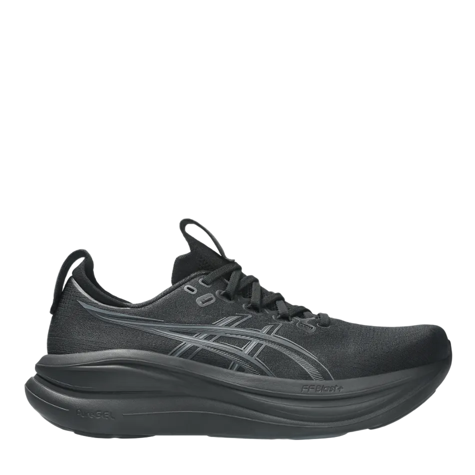 ASICS Men's GEL-NIMBUS 28 Running Shoes in Black/Graphite Grey AW26