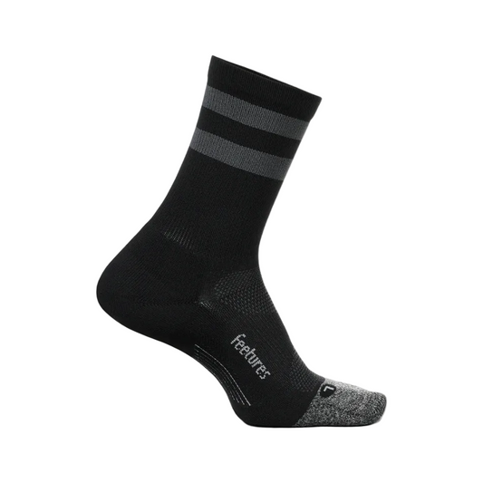 Feetures Unisex Elite Light Cushion Mini Crew in Black AW26