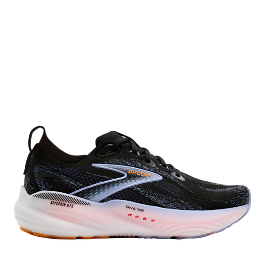 Brooks Women's Glycerin GTS 22 Running Shoes in Black/Blue Heron/Orange AW25