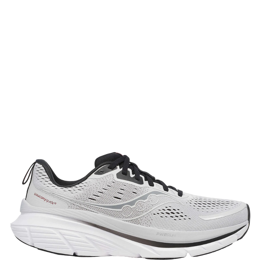Saucony Men's Guide 18 Running Shoes in Cloud/Black SS25